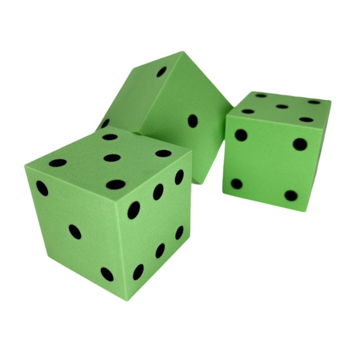 Chessex - CHX KOP10940 50mm Foam Square Cornered w/Pips Die Green/black - Good Games