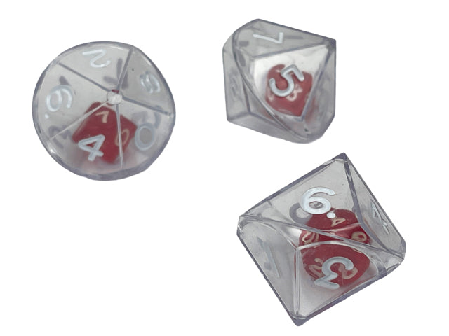 Chessex - CHX KOP11770 10 Sided Double Dice Clear Transluscent (Preorder) - Good Games