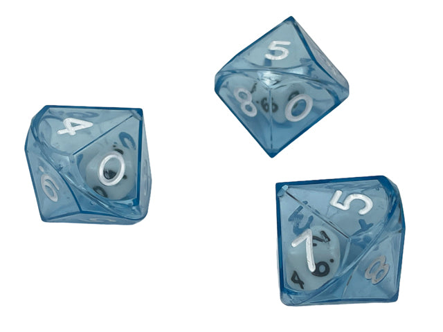 Chessex - CHX KOP12593 10 Sided Double Dice Blue Translucent (Preorder) - Good Games
