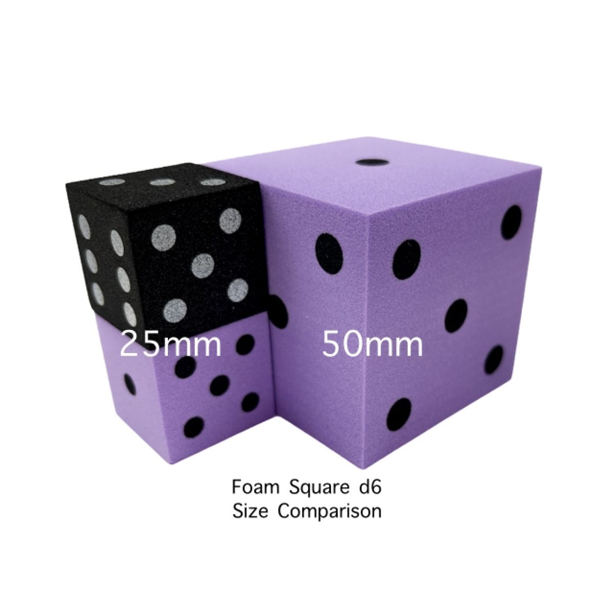 Chessex - CHX KOP10942 50mm Foam Square Cornered w/Pips Die Purple/black