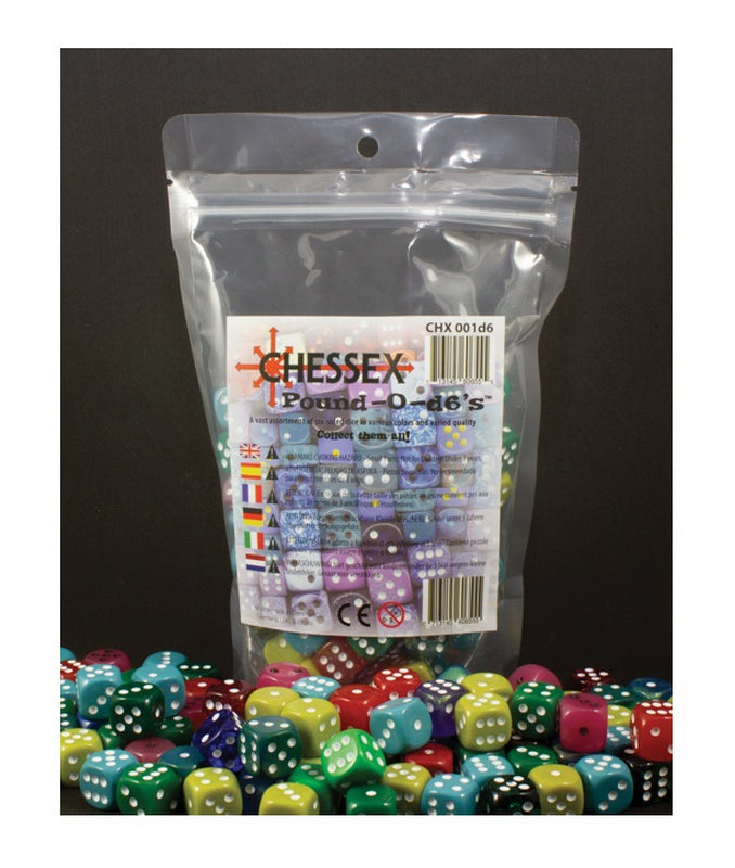 Chessex - CHX 001LB Pound O d6 Dice 100-Pieces - Good Games