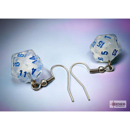 Chessex - CHX 54211 Hook Earrings Borealis Icicle Mini-Poly d20 Pair - Good Games