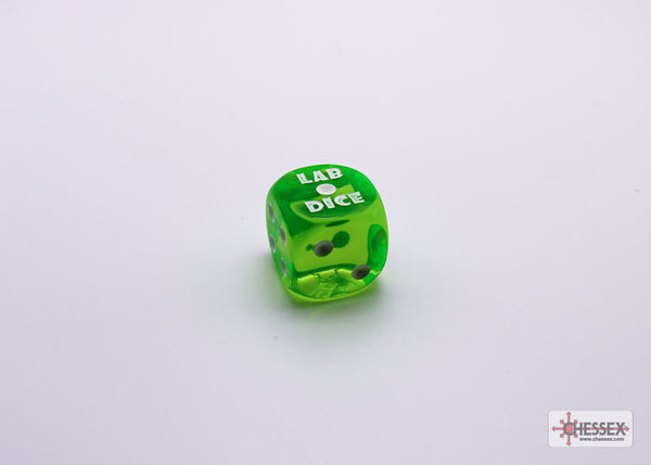 Chessex - Translucent Polyhedral Rad Green/white 7 Die Set - CHX30062 - Good Games