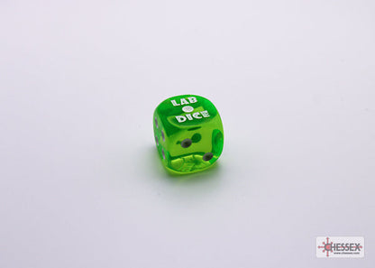 Chessex - Translucent Polyhedral Rad Green/white 7 Die Set - CHX30062 - Good Games