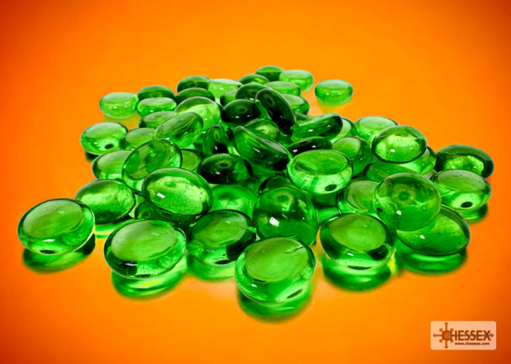 Chessex - Glass Stones Tube - Translucent Green - Good Games