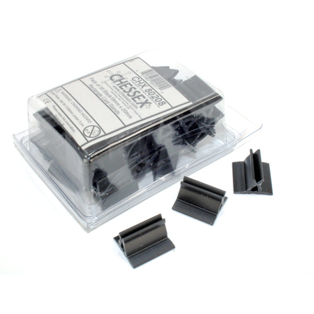 Chessex - CHX 80208 Pack of 35 Black18mm x 20mm Rectangle Card Stands - Good Games