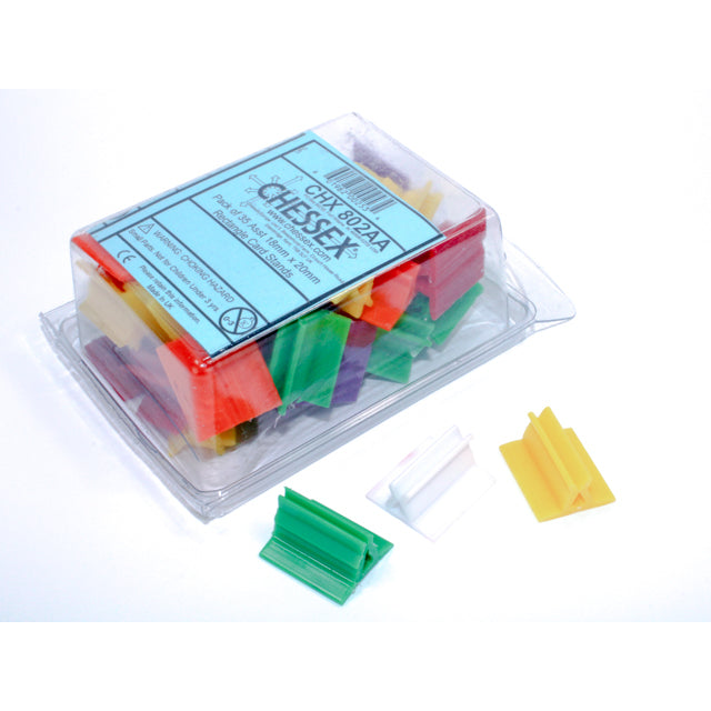 Chessex - CHX 802AA Pack of 35 Asst 18mm x 20mm Rectangle Card Stands - Good Games