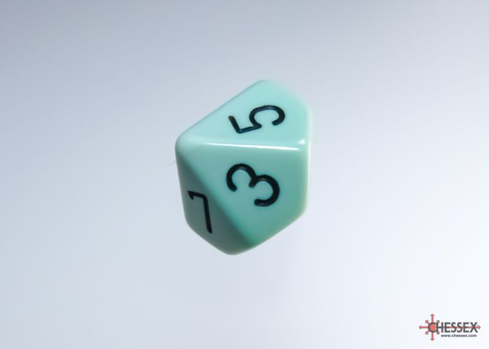 Chessex - Opaque Pastel Green-black Set of Ten d10s - CHX25265 - Good Games