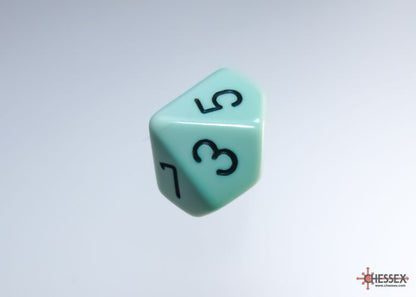 Chessex - Opaque Pastel Green-black Set of Ten d10s - CHX25265 - Good Games
