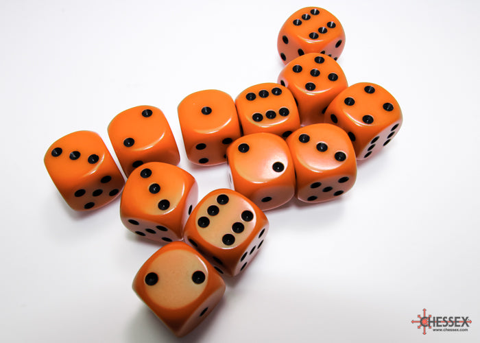 Chessex Opaque Orange/Black (12) (CHX 25603) - Good Games