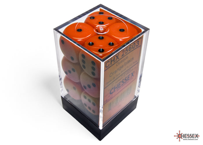 Chessex Opaque Orange/Black (12) (CHX 25603)