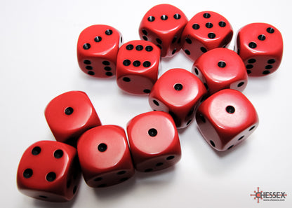 Chessex Opaque Red/Black (12) (CHX 25614) - Good Games