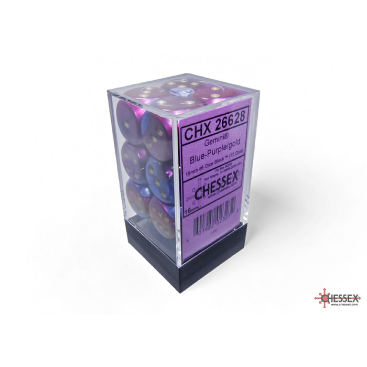 Chessex Gemini Blue-Purple/Gold (12) (CHX 26628) - Good Games