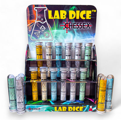 Chessex - 30818 Lab Dice 8 Polyhedral Dice Set Sampler 18-Piece Sets - 3 of Each Colour - Good Games