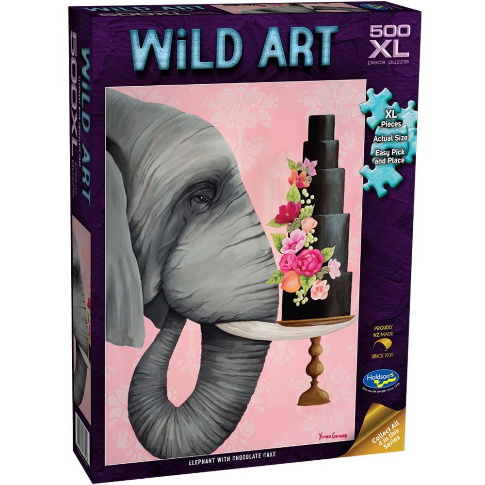 Holdson - Wild Art Elephant 500 Piece Xl Jigsaw - Good Games