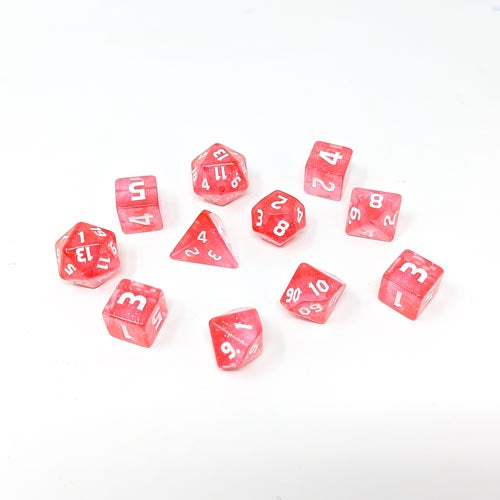 Hit Point Press - Fool's Gold RPG Dice Set - Erina Magical Girl Pink