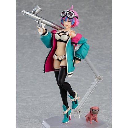 Close-up of Figma Ange figure showcasing detailed facial features and armor