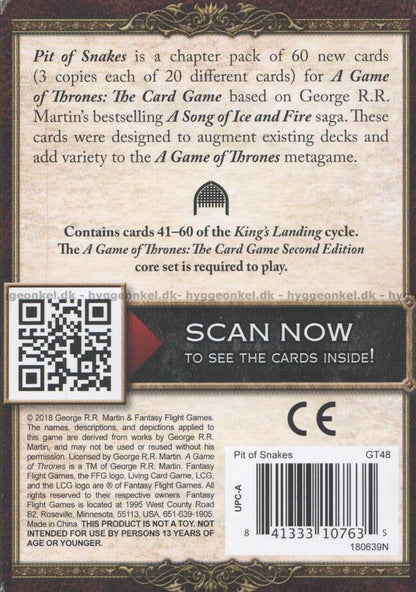 A Game of Thrones: The Card Game (Second Edition) – Pit of Snakes - Good Games