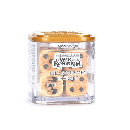 Lord of the Rings: War of the Rohirrim Hill Tribesmen Dice Set in a clear plastic container