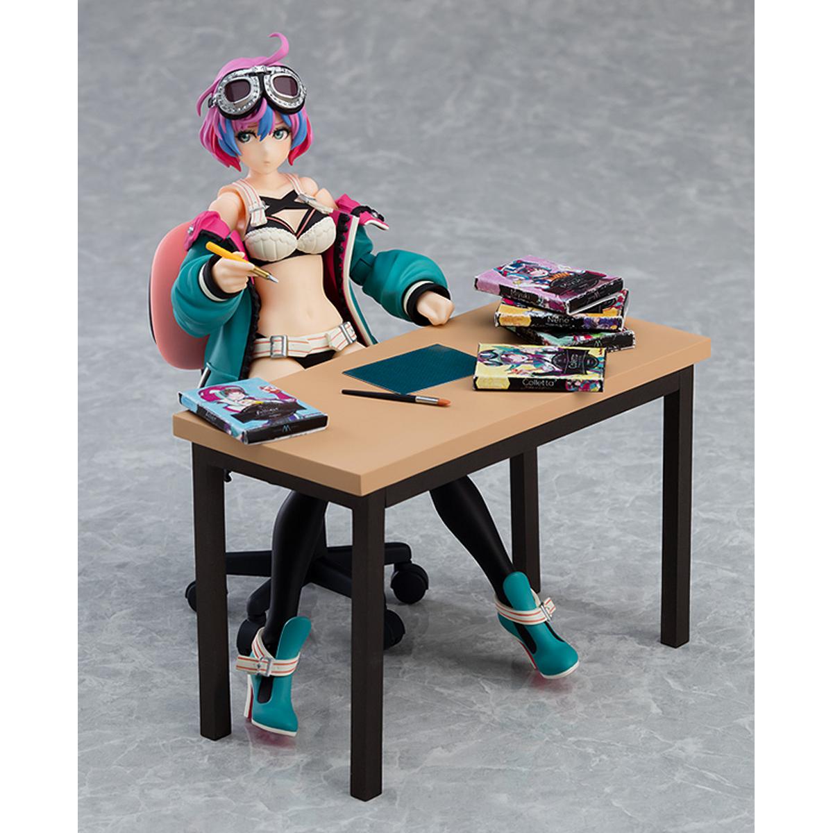 Rear view of Ange figure highlighting detailed wings and flowing hair sculpt
