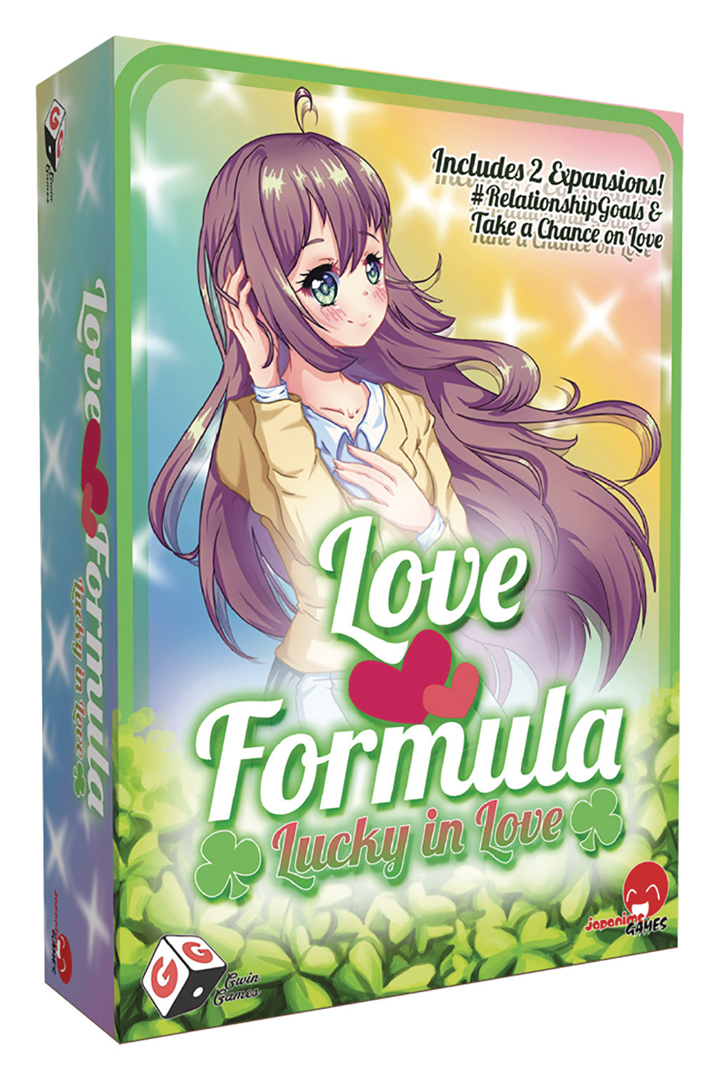 Box art of Love Formula: Lucky in Love Expansion showing romantic theme