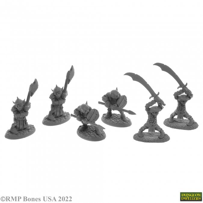 Reaper: Dungeon Dwellers: Goblin Warriors (6) (77444) (plastic) - Good Games