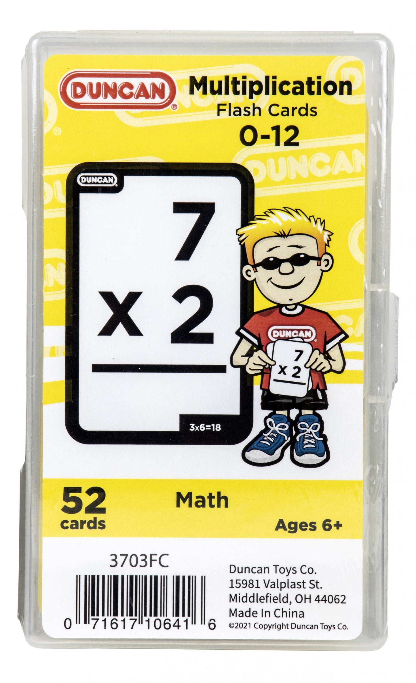 Duncan Multiplication Flash Cards 0-12 in protective case