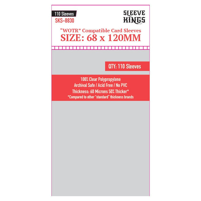 Sleeve Kings 110 count game card sleeves for WOTR 68x120mm cards
