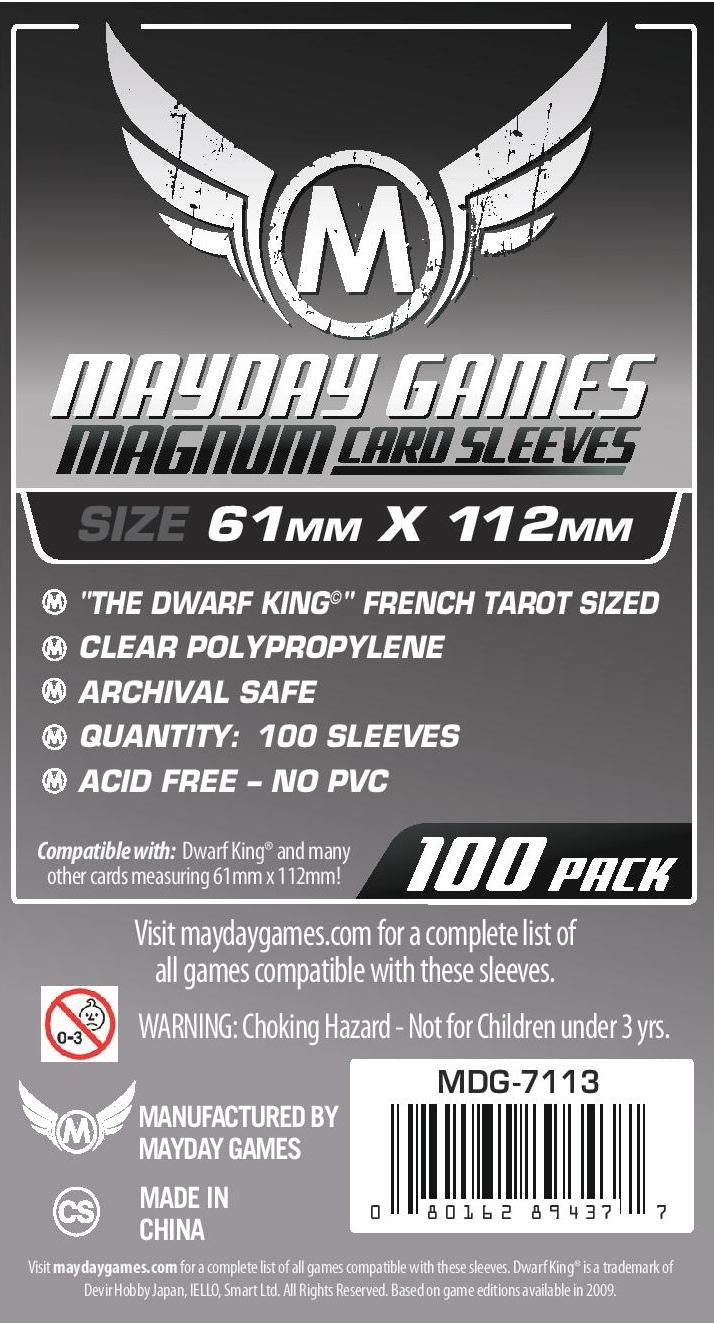 Mayday - Magnum Platinum Card Sleeve: 61 X 112 MM &quot;Dwarf King&quot; French Tarot