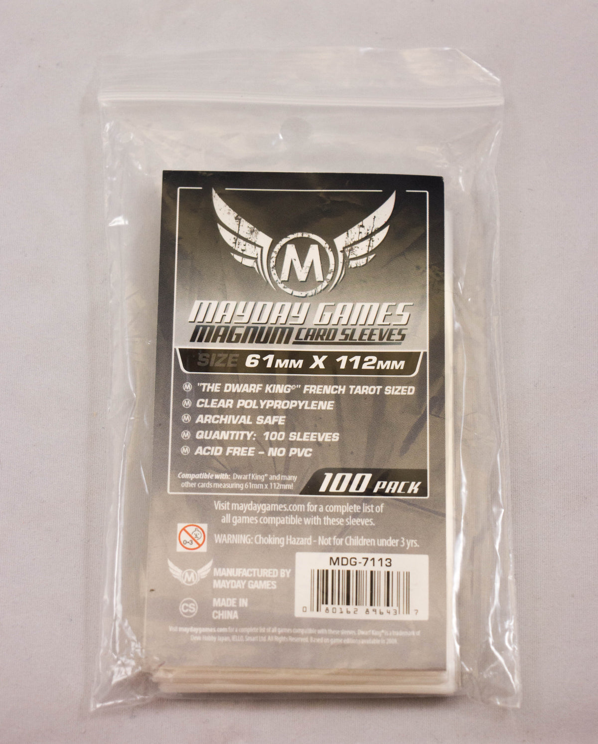 Mayday - Magnum Platinum Card Sleeve: 61 X 112 MM &quot;Dwarf King&quot; French Tarot