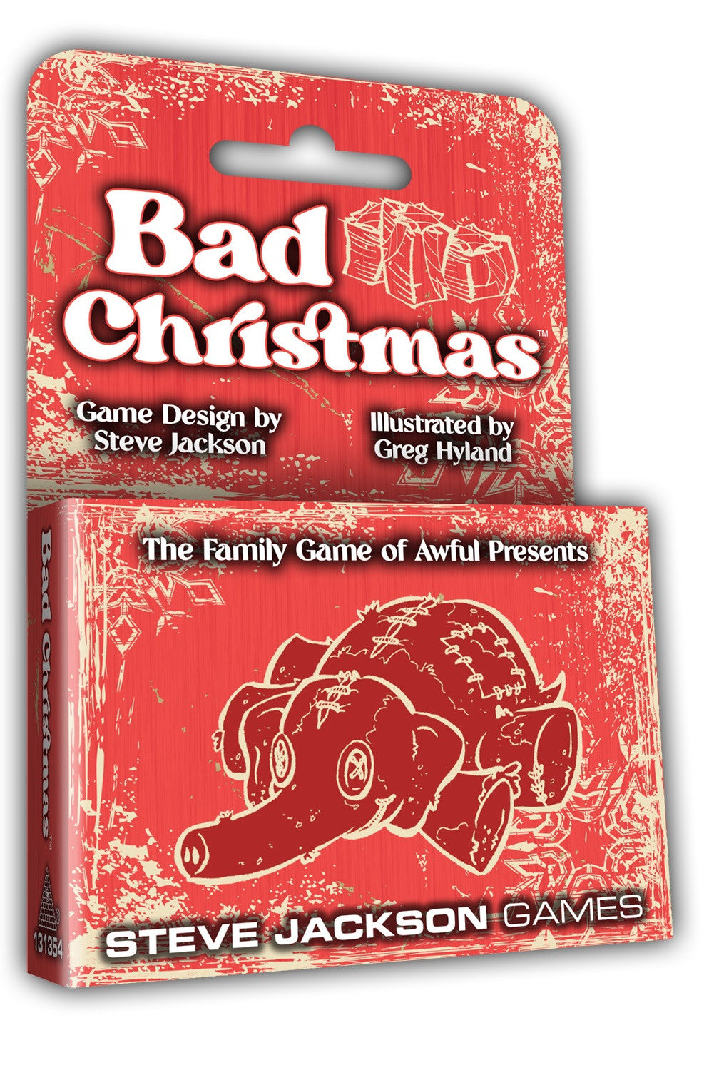 Front of the Bad Christmas card game box featuring cartoon-style holiday characters and festive colors