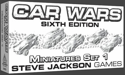 Car Wars 6th Edition Miniatures Set 1 featuring detailed game miniatures