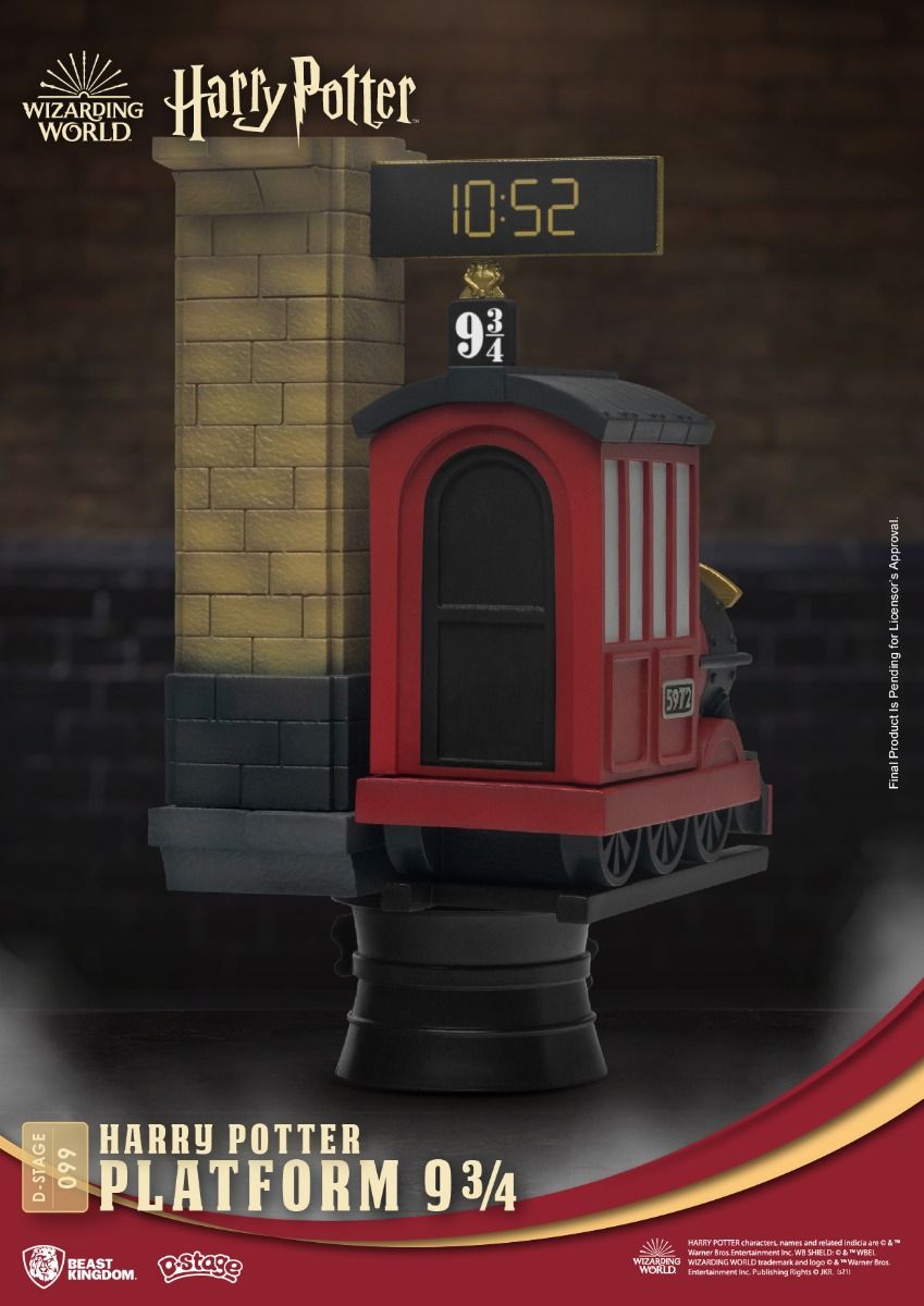 Harry Potter D-Stage 099 Platform 9 34 miniature train with clock