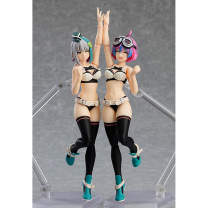 Figma Ange displayed with accessory parts including interchangeable faceplates and hands