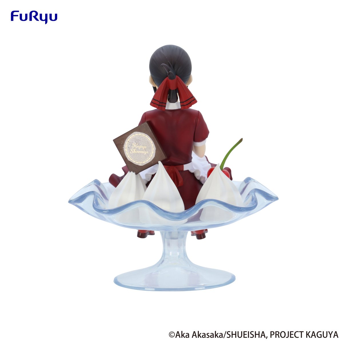 Side angle of Kaguya Shinomiya figure showing layered parfait base