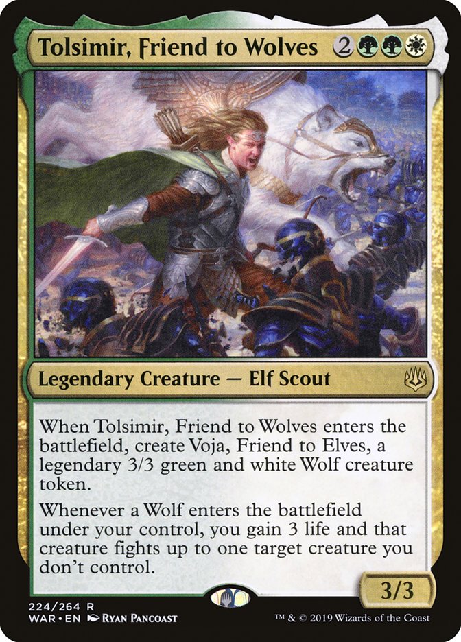 Tolsimir, Friend to Wolves 224/264 (War of the Spark)  - Foil