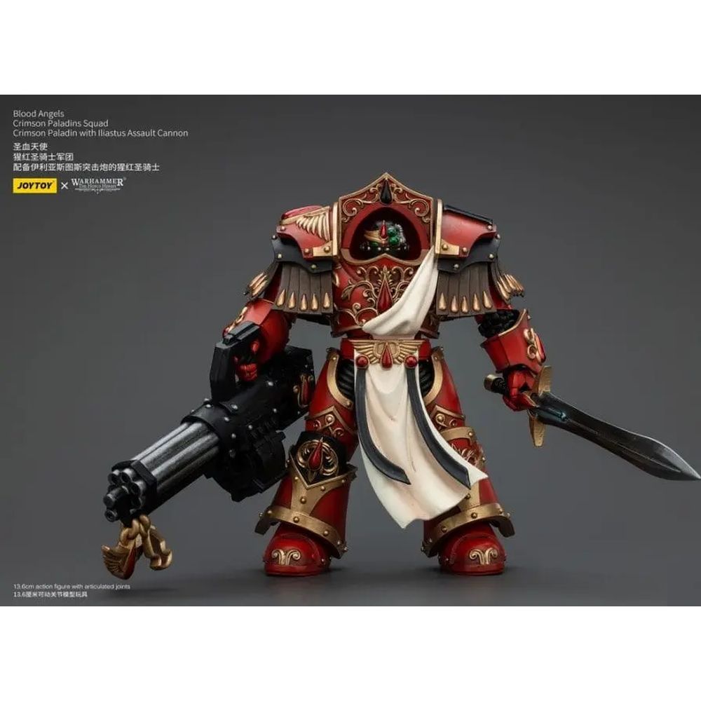 Warhammer Collectibles: 1/18 Scale Blood Angels Crimson Paladins Squad Crimson Paladin with Cannon - Good Games