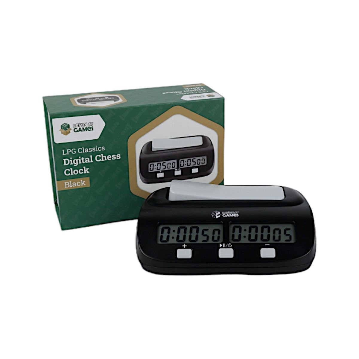 LPG Essentials Electronic Chess Clock - Black - Good Games