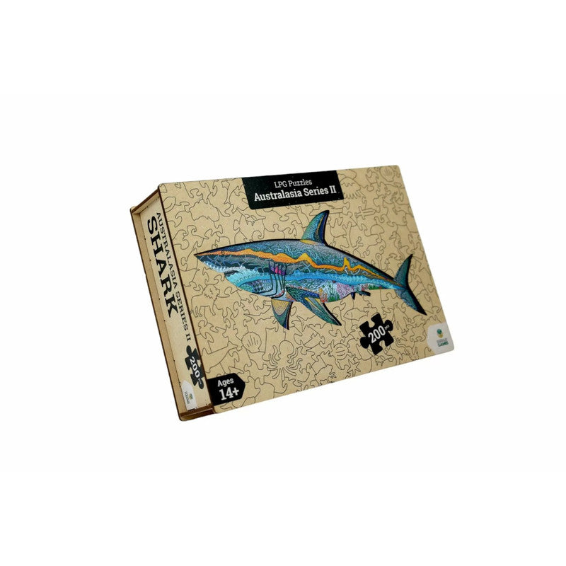Colorful shark puzzle box from Australasia Series II, 200 pieces