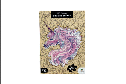 Let's Play Games Puzzles Wooden Fantasy Unicorn - 200 piece Puzzle - Good Games