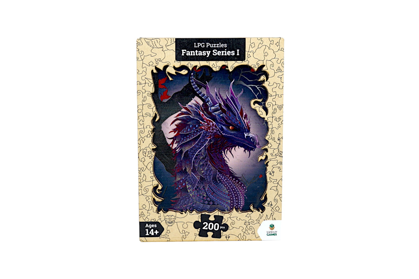 Let's Play Games Puzzles Wooden Fantasy Dragon - 200 piece Puzzle - Good Games