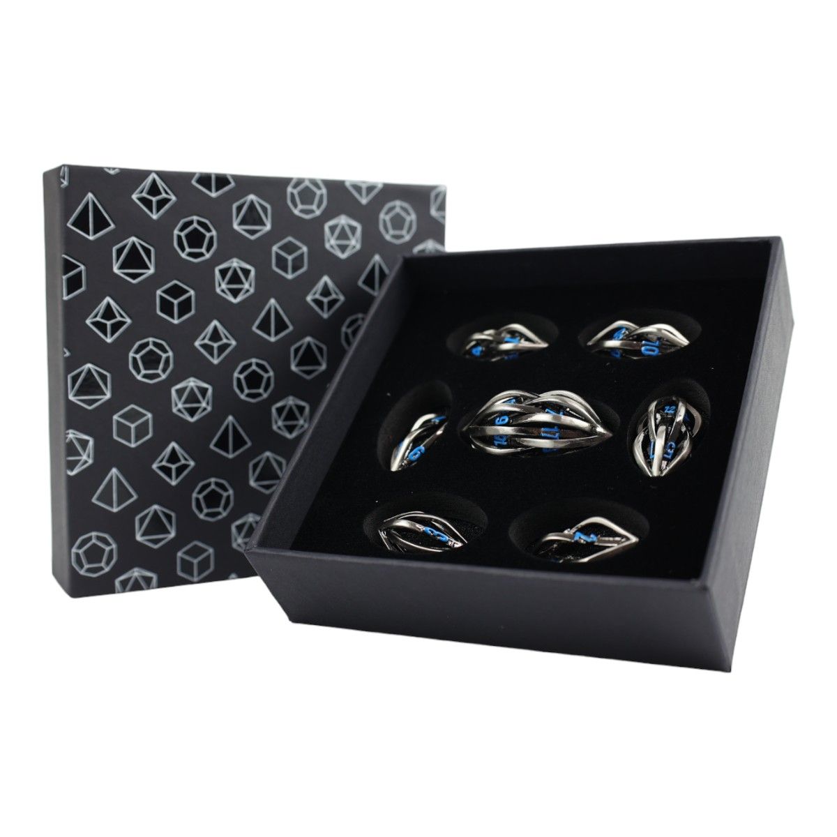 LPG Dice RPG Set Hollow Melon - Stainless and Blue - Good Games