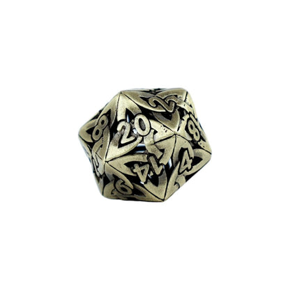 LPG Dice RPG Set Hollow Textures - Tarnished Gold - Good Games