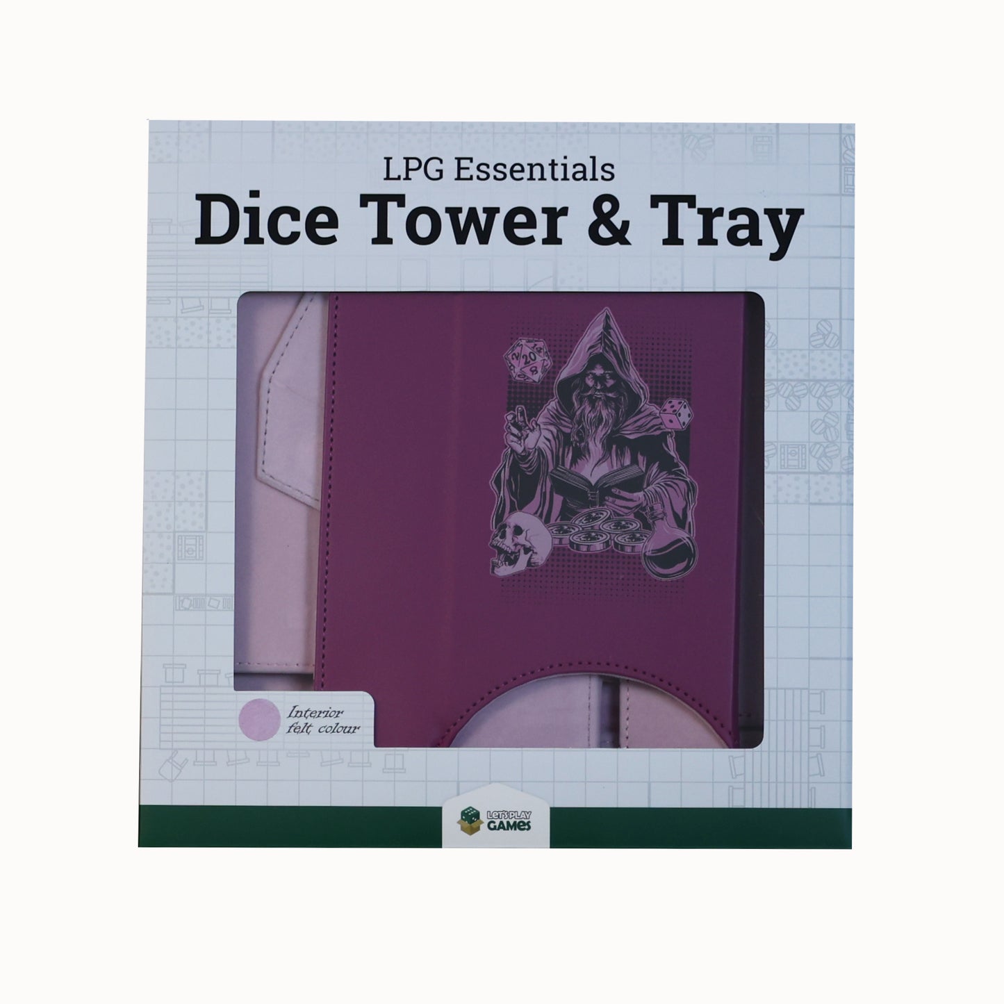 LPG Essentials Dice tower and Mat Magenta / Rose