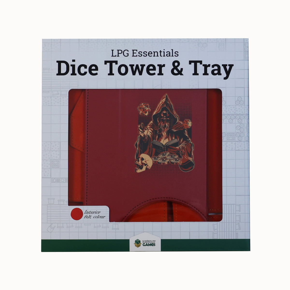 LPG Essentials Dice Tower and Mat Scarlet / Copper