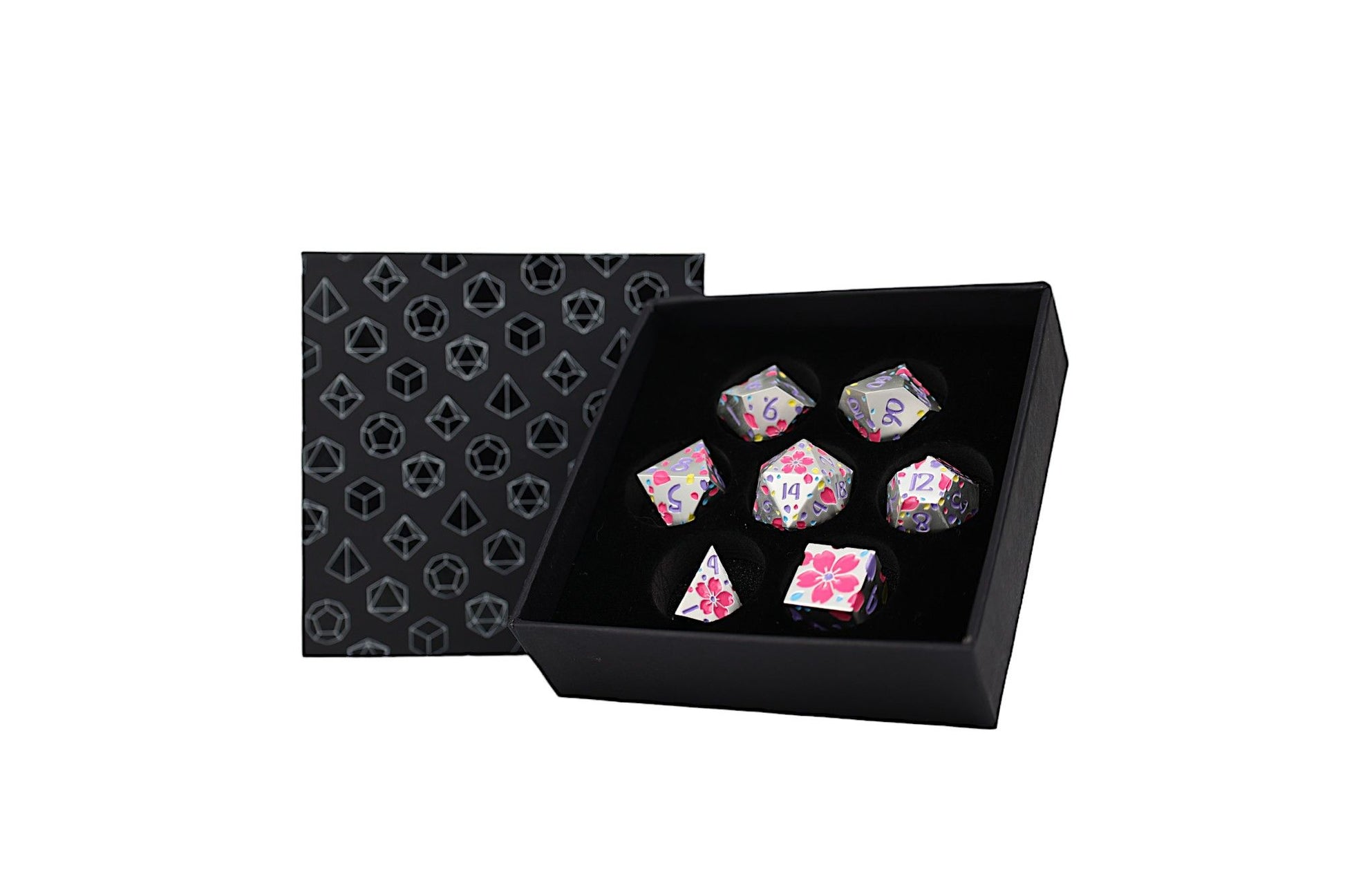 LPG Dice RPG Set Inscripted Sakura Pastel White - Good Games