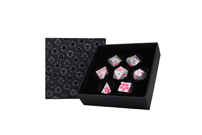 LPG Dice RPG Set Inscripted Sakura Pastel White - Good Games