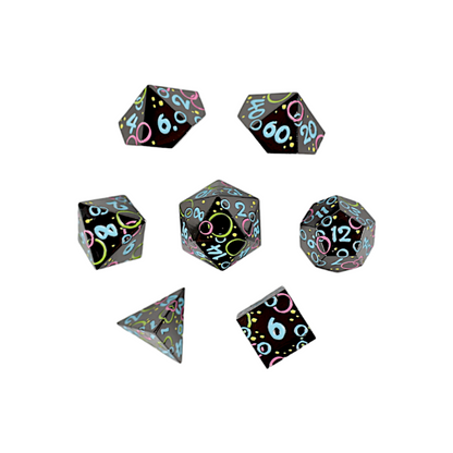 LPG Dice RPG Set Inscripted Bubbles Neon - Good Games