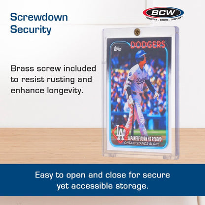 BCW - 20 Pt 1 Screw Card Holder - Clear - Good Games
