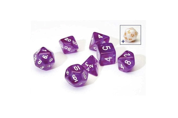 Sirius Dice Translucent Purple Resin Dice Set 7 - Good Games